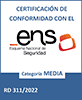 Certificación de conformidad con el Esquema Nacional de Seguridad, categoría MEDIA